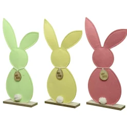 3 Conejito De Pascua De Fieltro De Colores