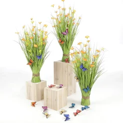 6 Mariposas Decorativas Con Clip De Colores 9 Cm
