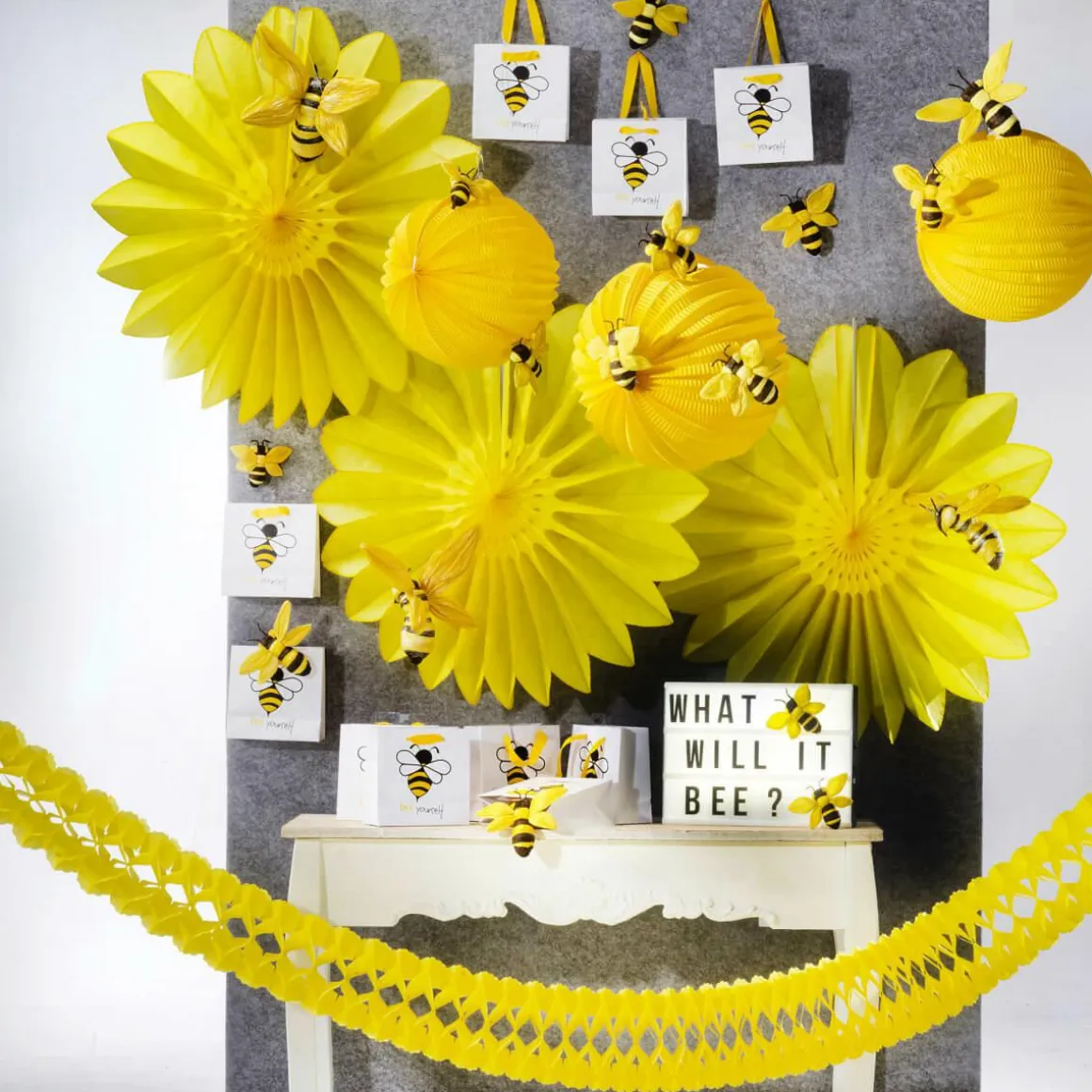 Abanicos Decorativos Amarillo Ø 67 Cm