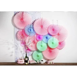 Abanicos Decorativos Fucsia Claro Ø 68 Cm
