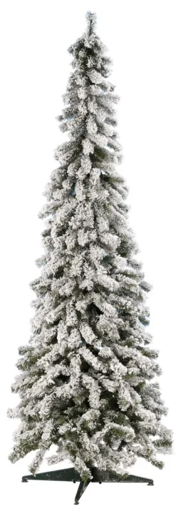 Abeto Artificial, Estrecho, Cubierto De Nieve 150 Cm