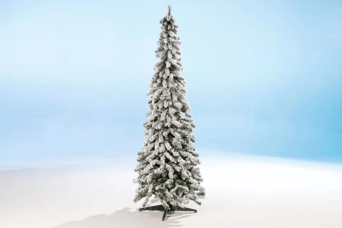 Abeto Artificial, Estrecho, Cubierto De Nieve 210 Cm
