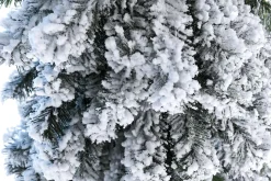 Abeto Artificial, Estrecho, Cubierto De Nieve 210 Cm