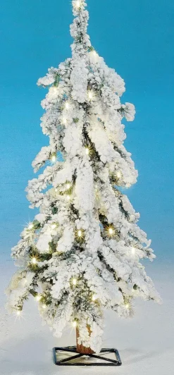 Abeto Artificial Nevado Con LED 60 Cm