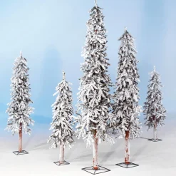 Abeto Artificial Nevado Con LED 60 Cm