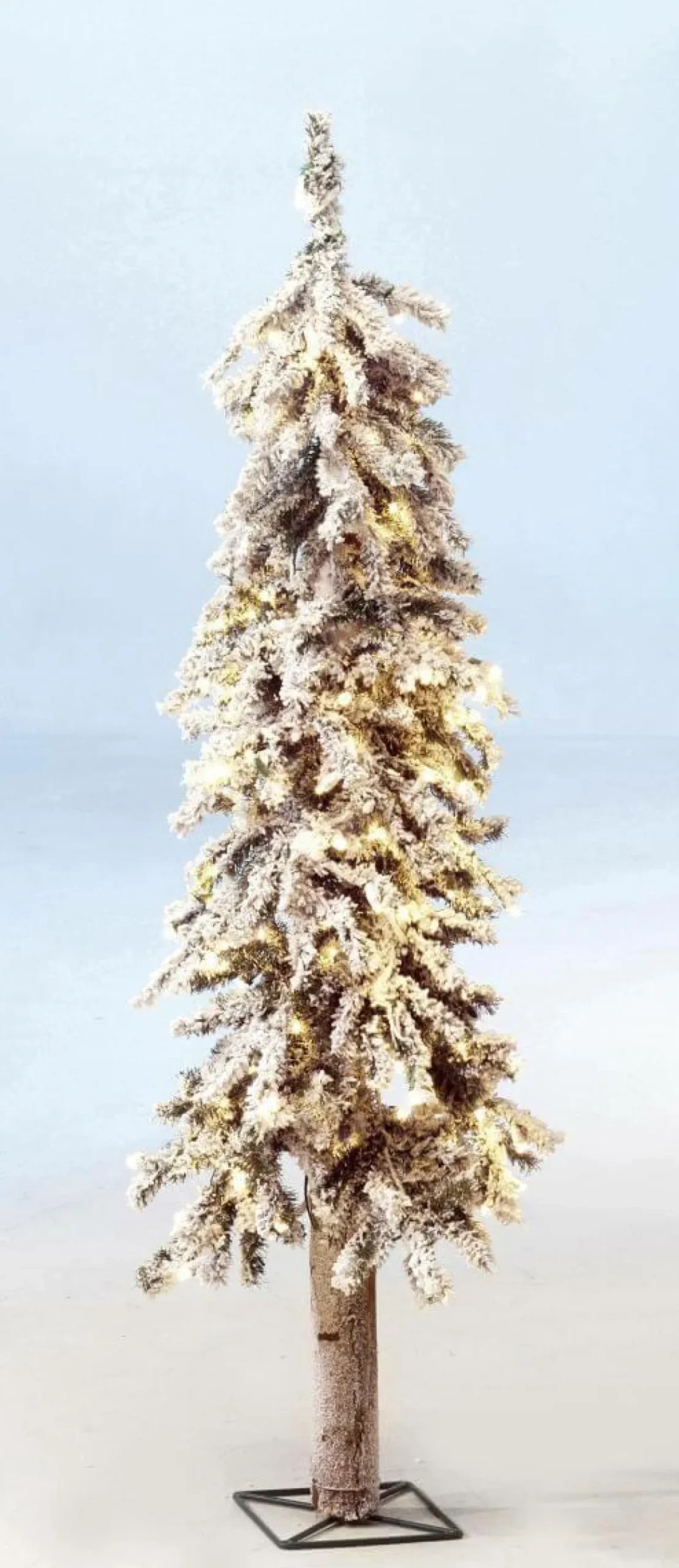 Abeto Artificial Nevado Con LED 90 Cm