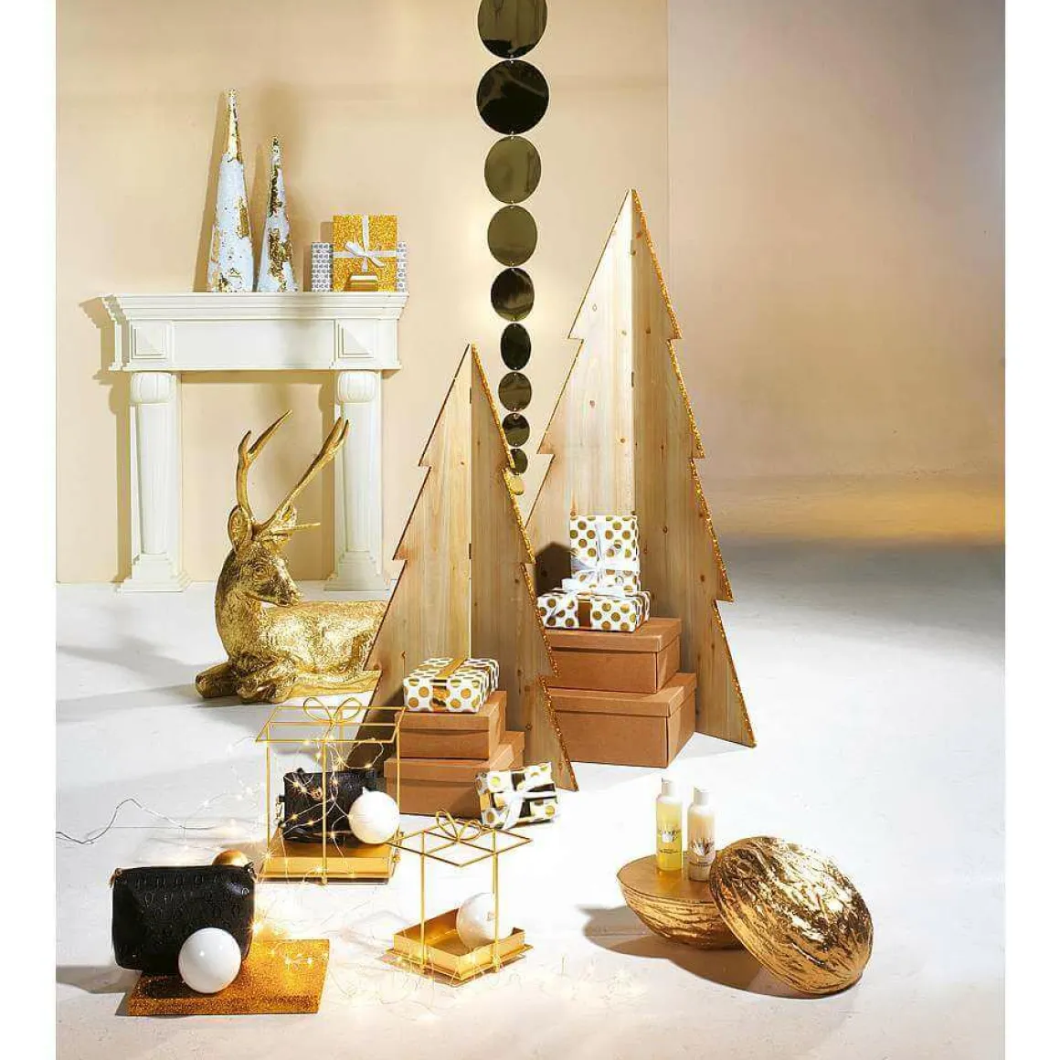 Abeto Decorativo De Madera Altura 140 Cm