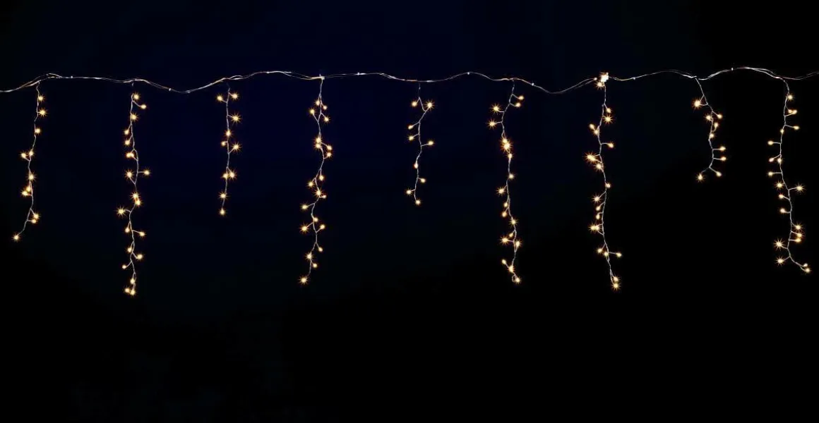 Alambre LED Icicle Light "Fuegos Artificiales", Cortina De Luces Anchura 385 Cm