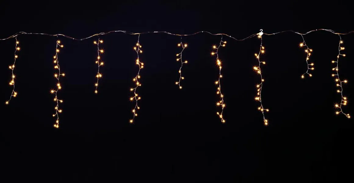 Alambre LED Icicle Light "Fuegos Artificiales", Cortina De Luces Anchura 385 Cm