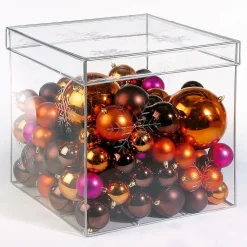 Alfombra, Bolas De Plástico Rosa De Navidad, 6 Cm Ø - 24 Piezas