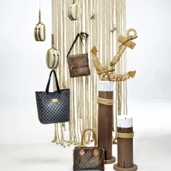 Ancla Rústica De Estilo Marítimo, De 53 Cm De Longitud, Fabricada En Madera