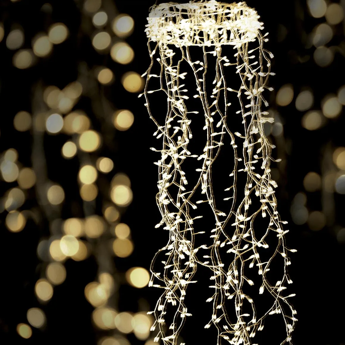 Anillo De Luces De Alambre "Fuegos Artificiales", Longitud 60 Cm, Ø 20 Cm