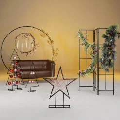 Anillo Decorativo De Metal, Negro Ø 80 Cm