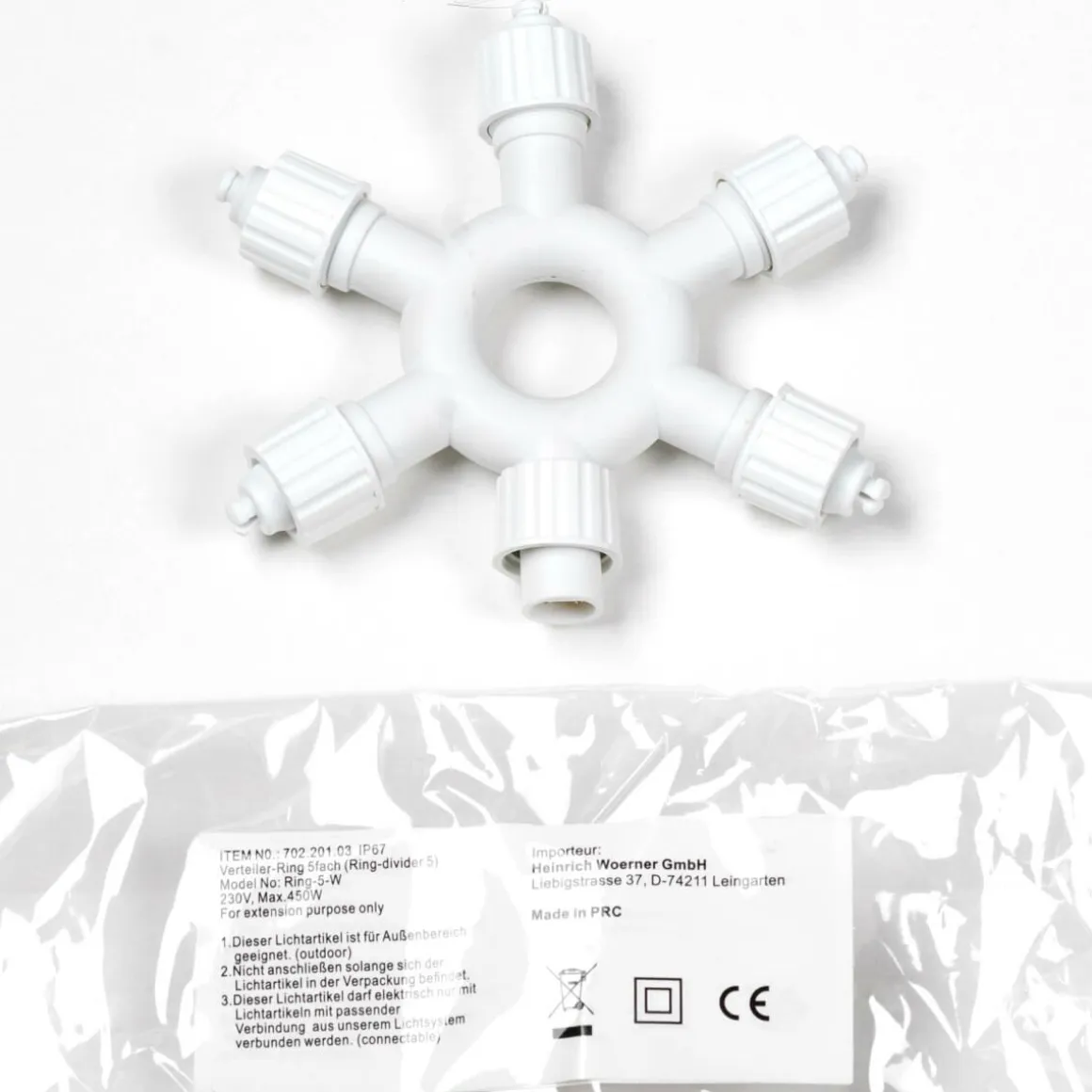 Anillo Distribuidor 5gang Para LED Profi System Blanco