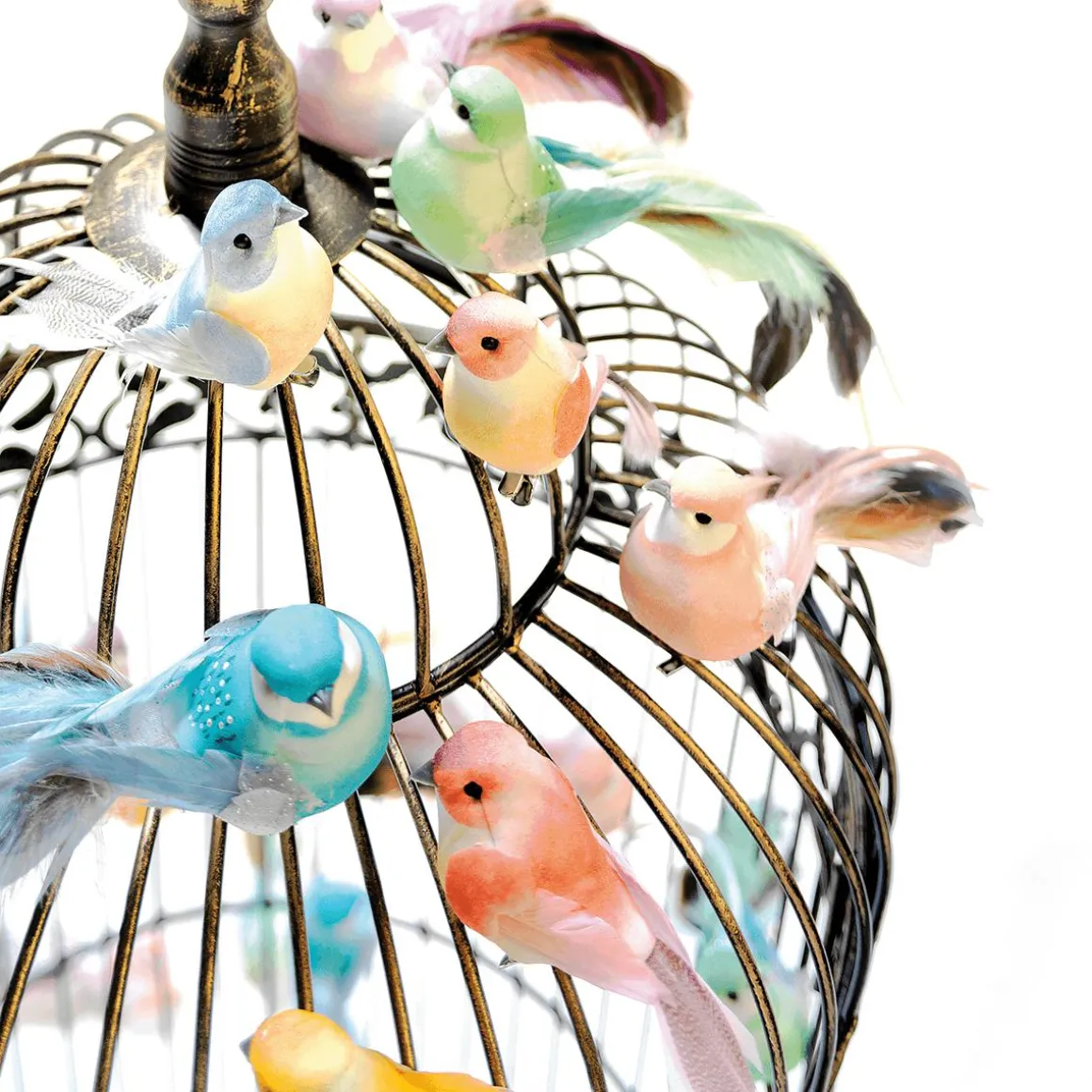 Aves Decorativas, Color Azul, 10 Cm, 6 Piezas