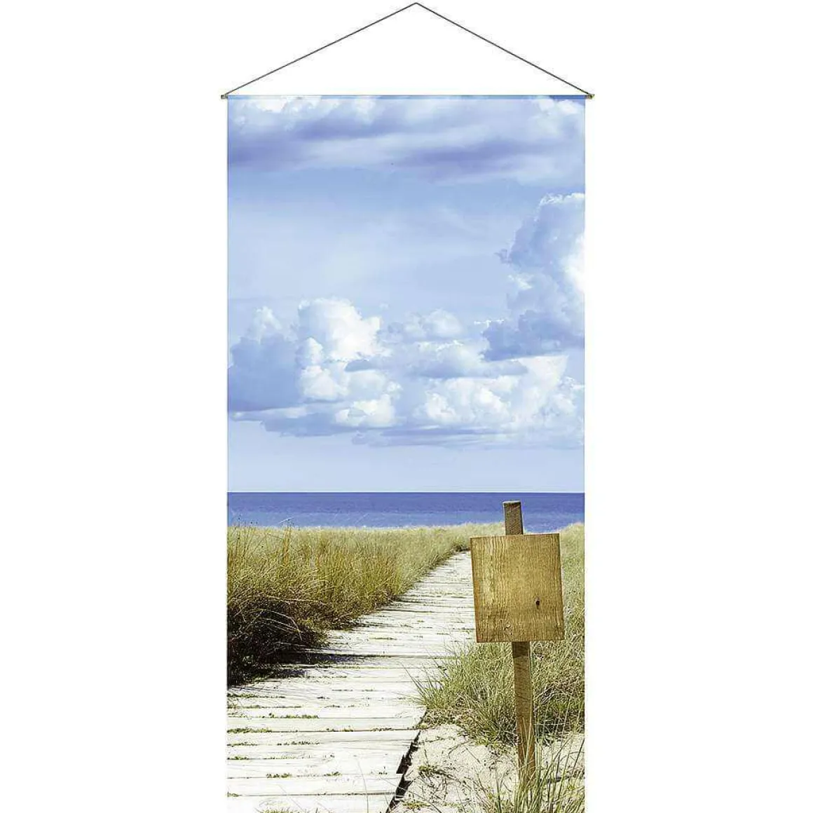 Bandera De Fibra Natural Ligera Y Rápida "Dünenweg" De Algodón 100 X 200 Cm