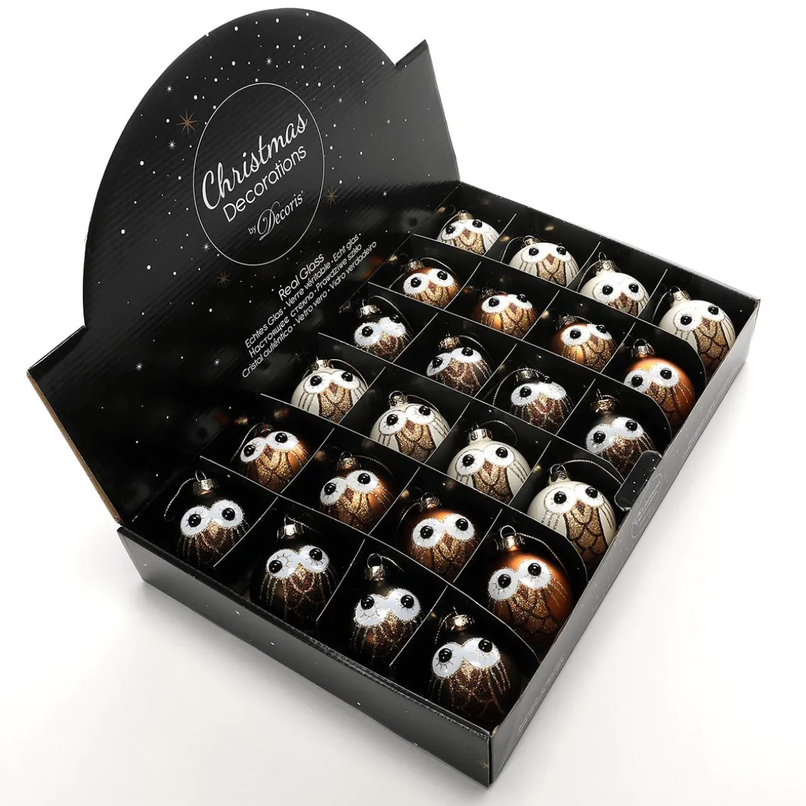Bola De Cristal Para Colgar "Búho" 24 Unidades En Caja