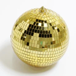 Bola De Espejos Decorativa, Color Dorado, Ø 20 Cm
