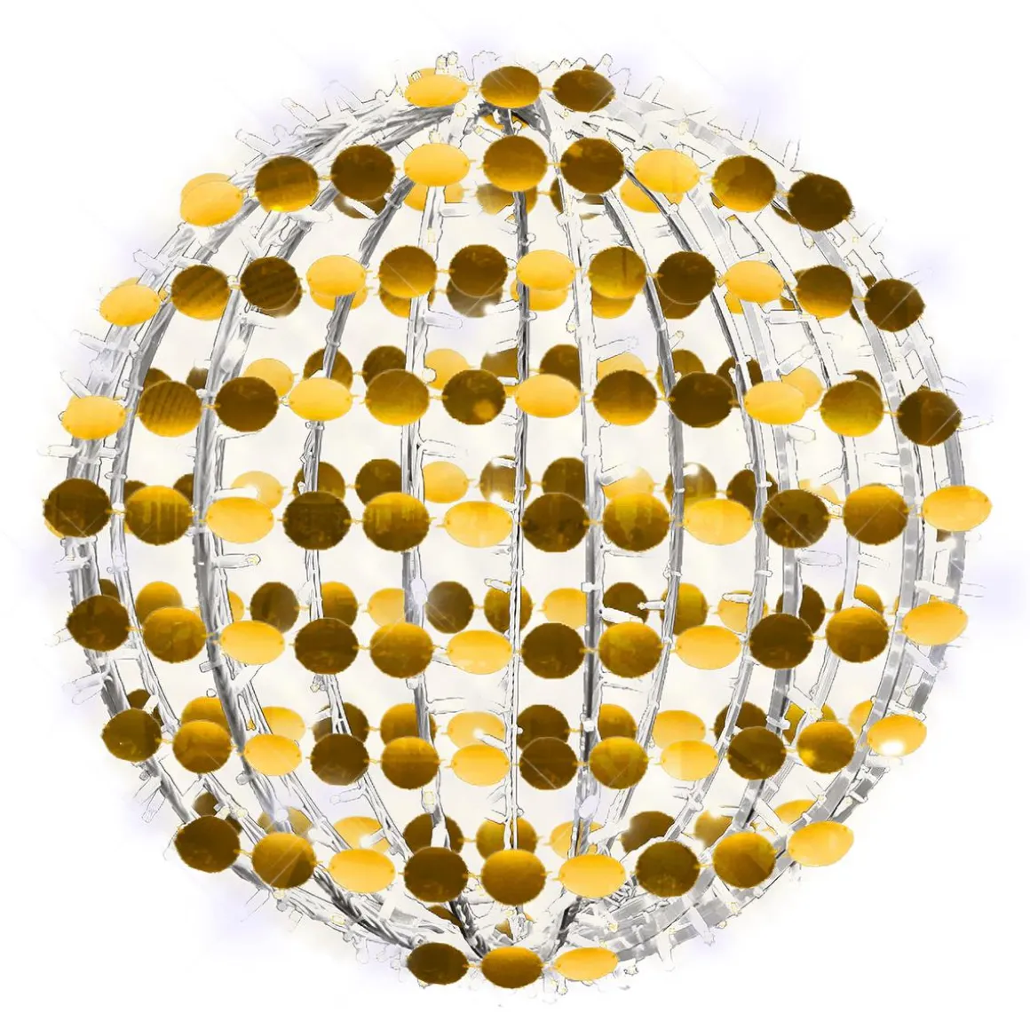 Bola De Lentejuelas De 50 Cm Ø Con LED Cálidos Y Fríos