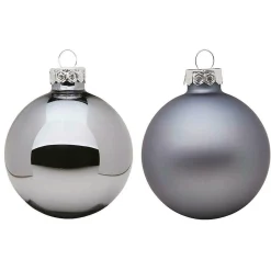 Bola De Navidad De Vidrio 6 Cm, Azul Piedra, 10 Piezas