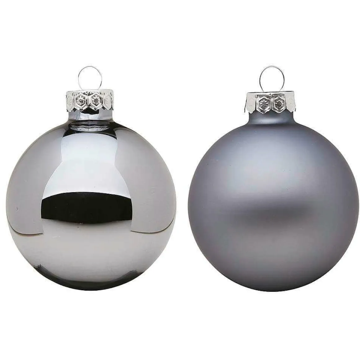 Bola De Navidad De Vidrio 6 Cm, Azul Piedra, 10 Piezas