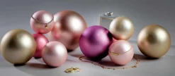 Bola De Navidad De Vidrio 8 Cm, Oro Oscuro, 6 Piezas