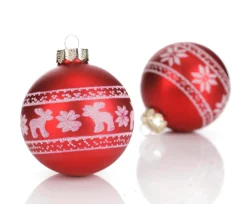 Bola De Navidad De Vidrio "Nordic" 8 Cm, 12 Piezas