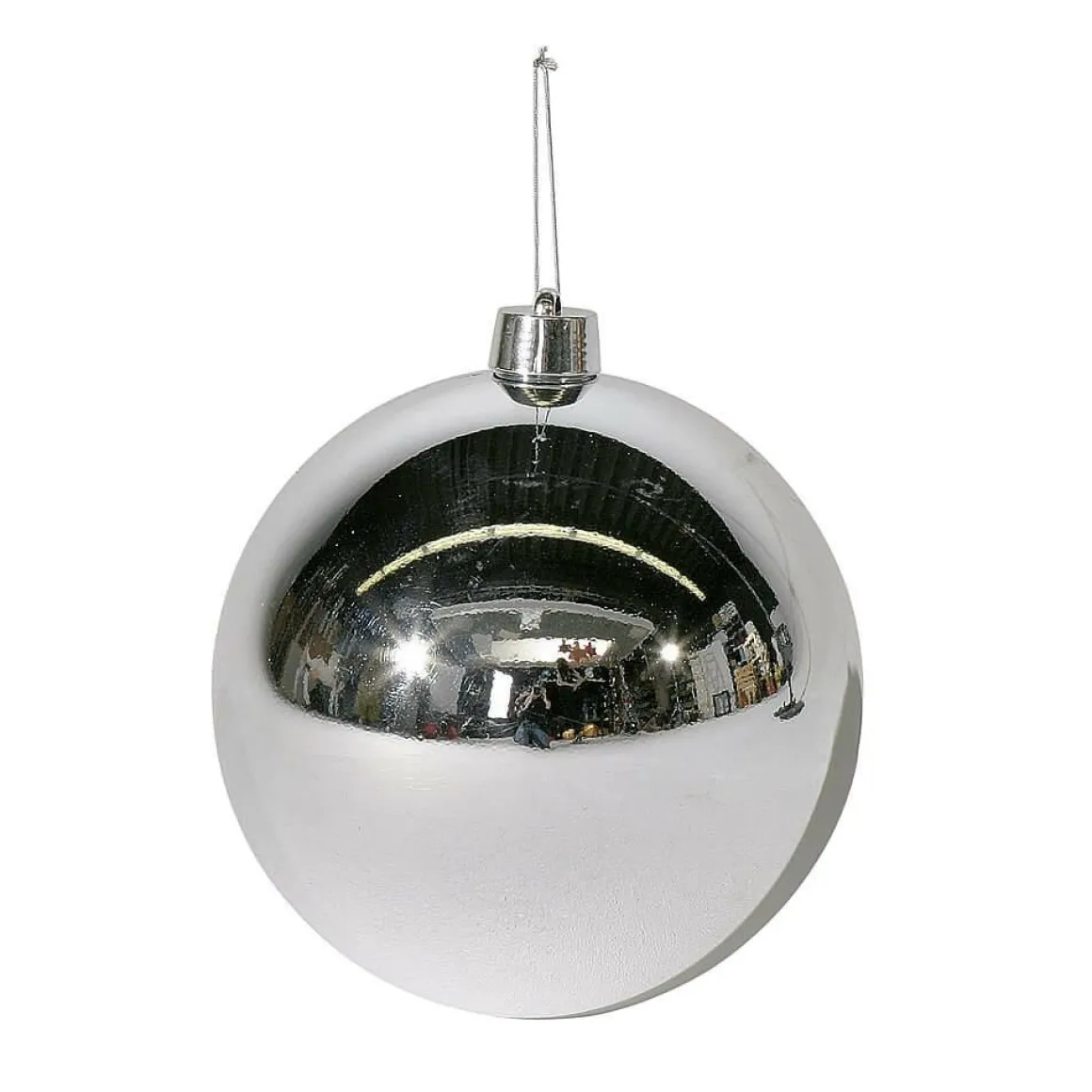 Bola De Navidad XXL Plata Brillante, 30 Cm