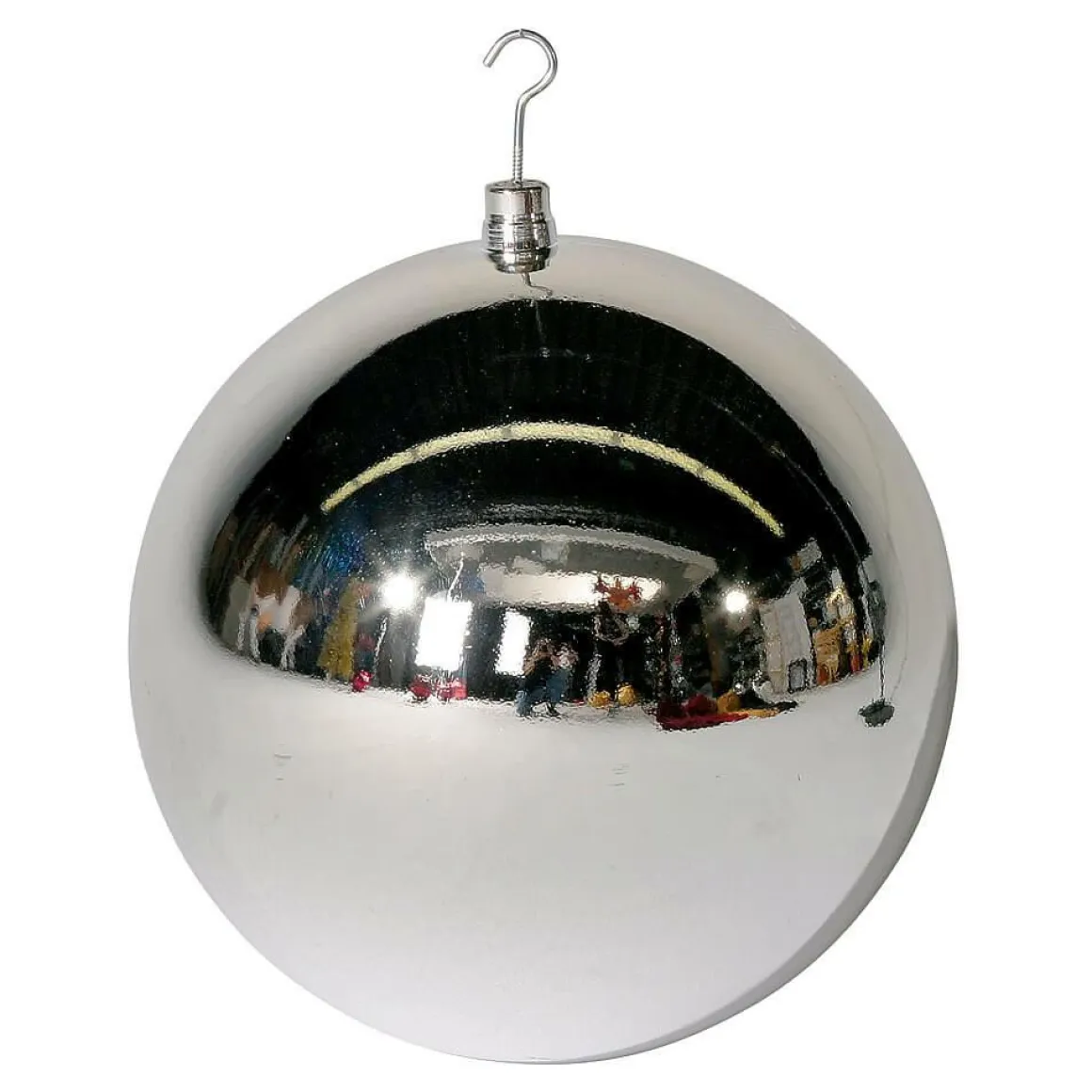 Bola De Navidad XXL Plata Brillante, 50 Cm