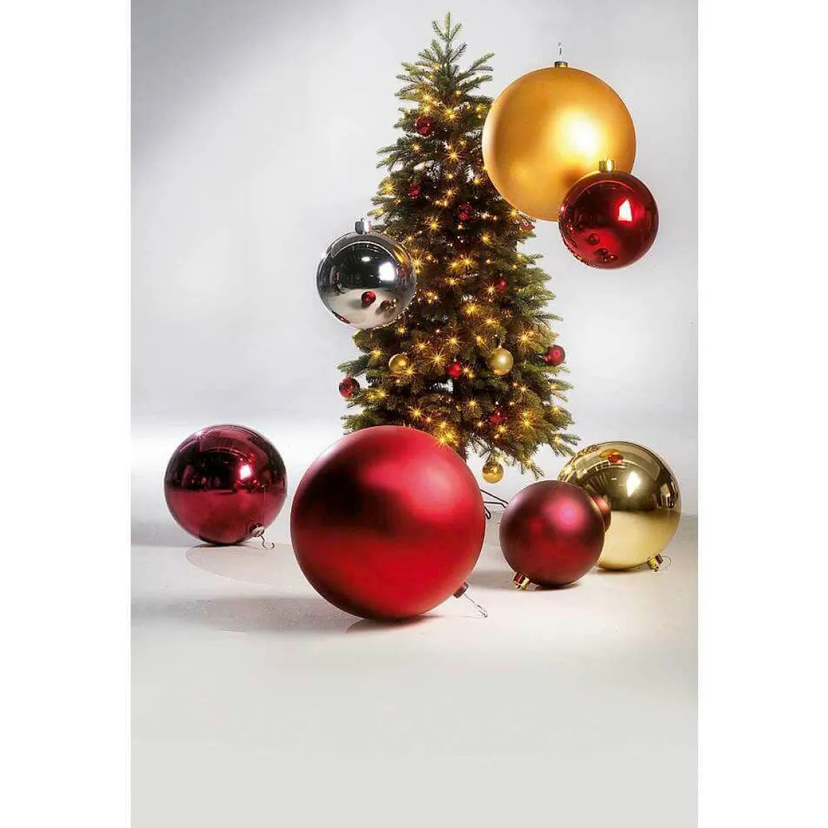 Bola De Navidad XXL Roja Brillante, 40 Cm