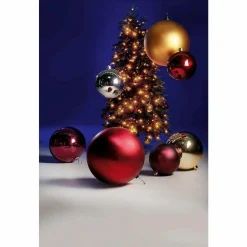 Bola De Navidad XXL Roja Mate, 40 Cm