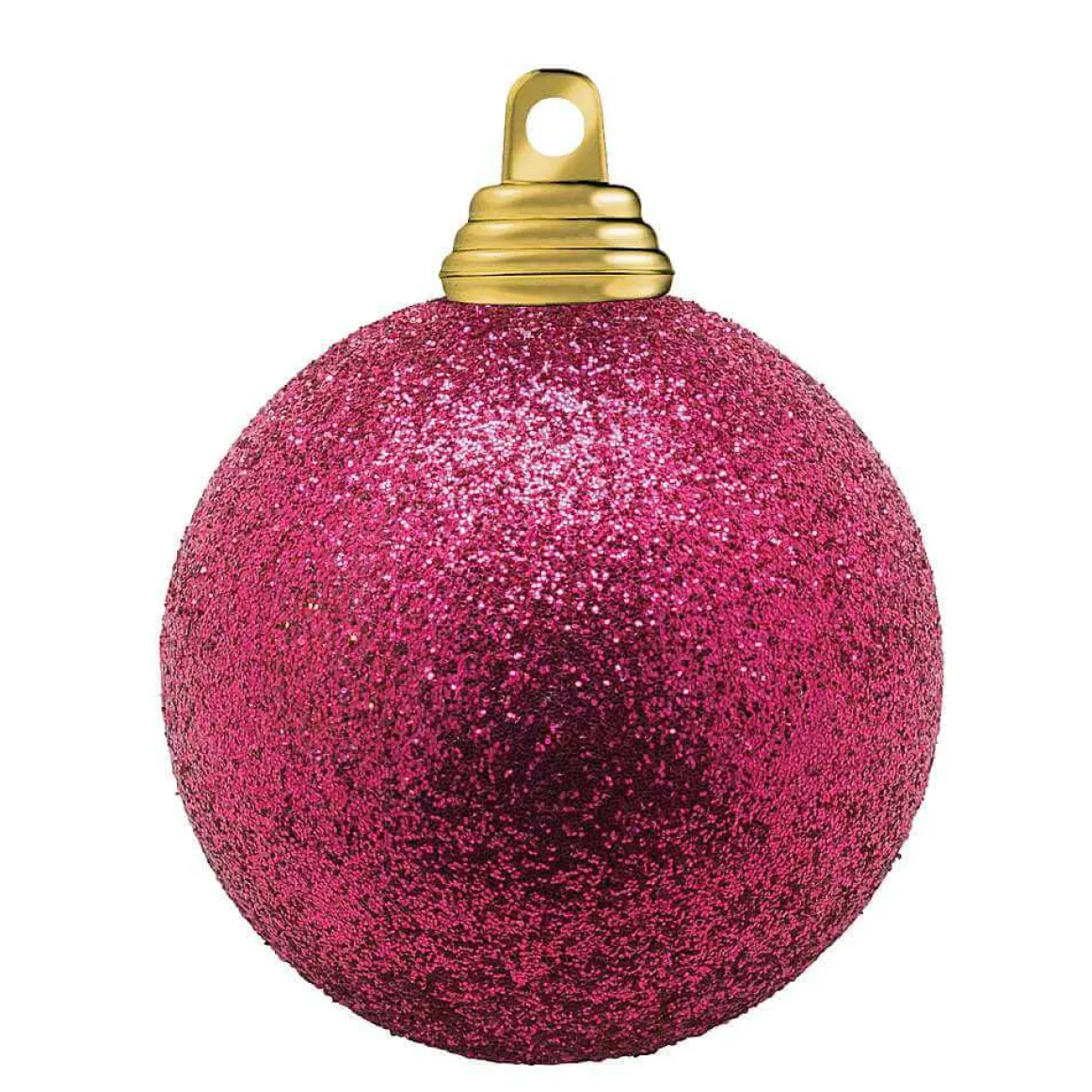 Bolas De Navidad Con Purpurina En Rojo Baya, 6 Cm Ø - 6 Piezas