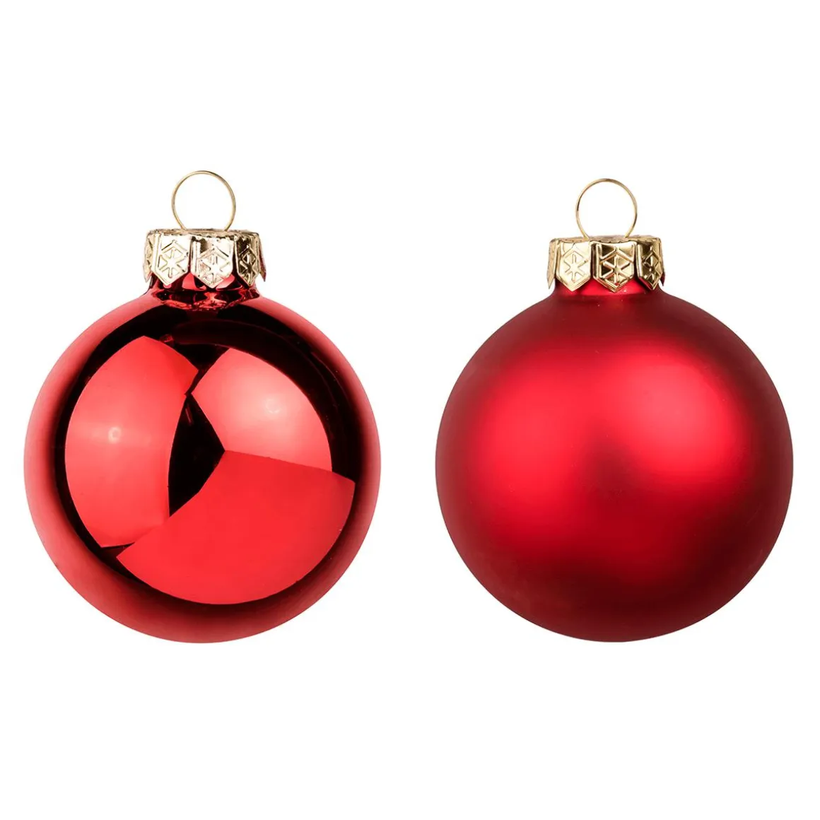 Bolas De Navidad De Cristal Rojo 6 Cm Ø - 24 Piezas