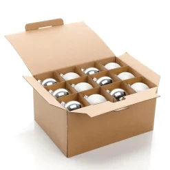 Bolas De Navidad De Cristal Plateado 6 Cm Ø - 24 Piezas