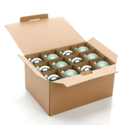 Bolas De Navidad De Cristal Plateado 6 Cm Ø - 24 Piezas