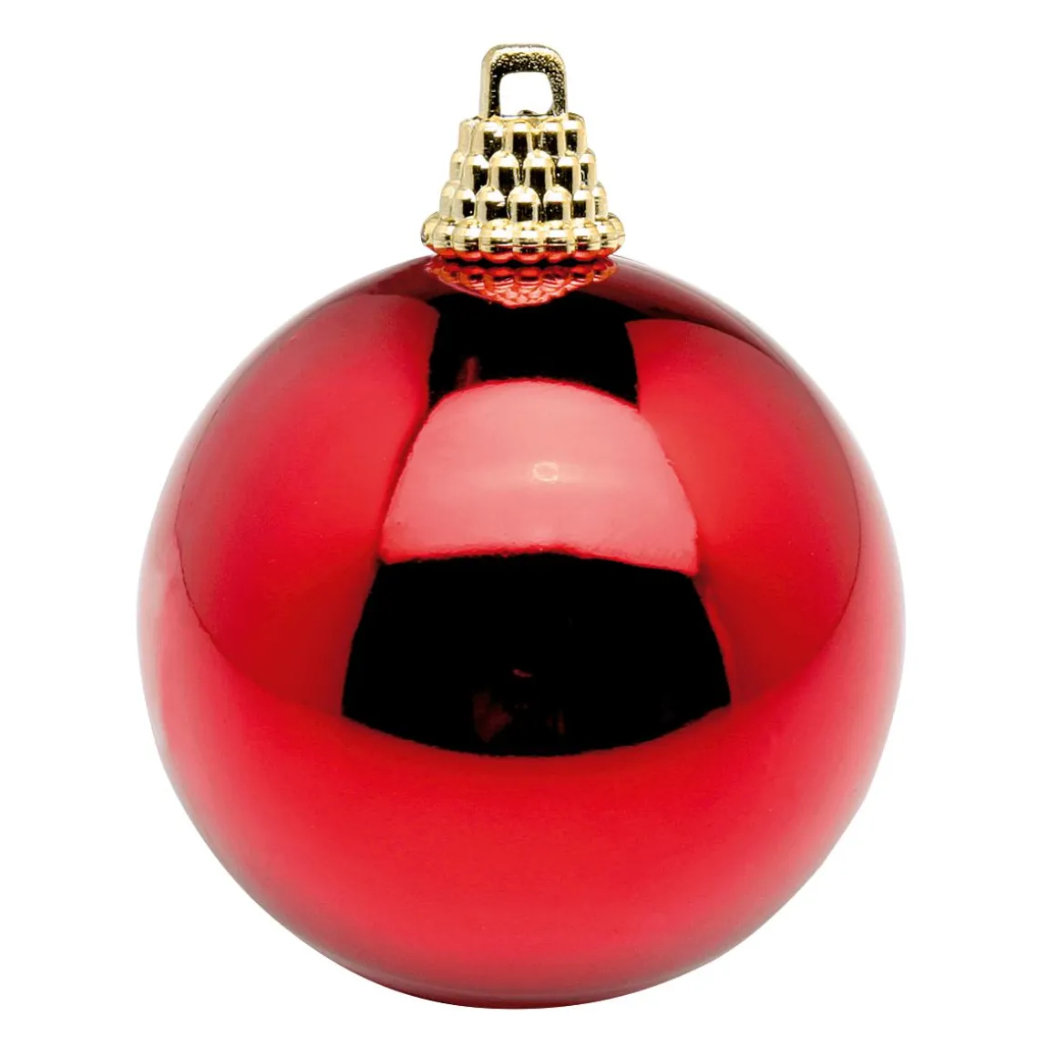 Bolas De Navidad De Plástico Rojo Brillante, 6 Cm Ø - 24 Piezas