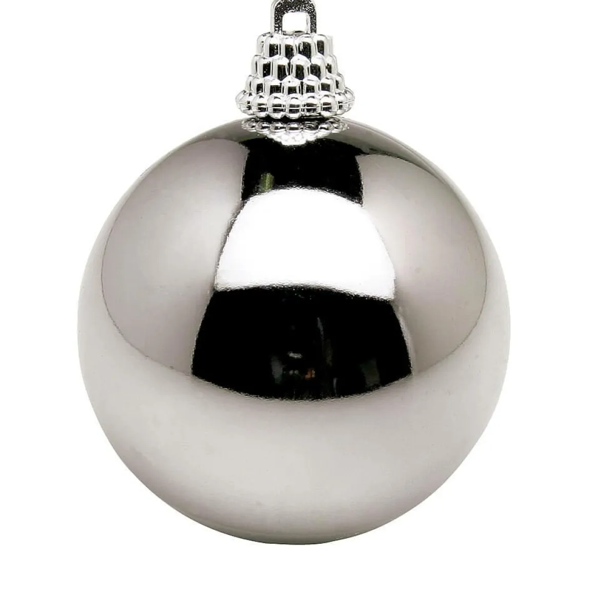 Bolas De Navidad De Plástico Gris Acero Brillante, 6 Cm Ø - 24 Piezas