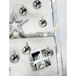 Bolas De Navidad De Plástico Plateado Brillante, 6 Cm Ø - 24 Piezas