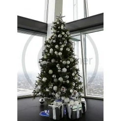 Bolas De Navidad De Plástico Plateado Brillante, 6 Cm Ø - 24 Piezas