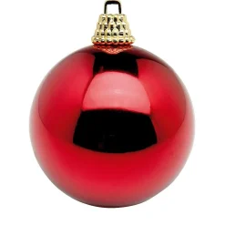 Bolas De Navidad De Plástico Rojo Vino Brillante, 6 Cm Ø - 24 Piezas