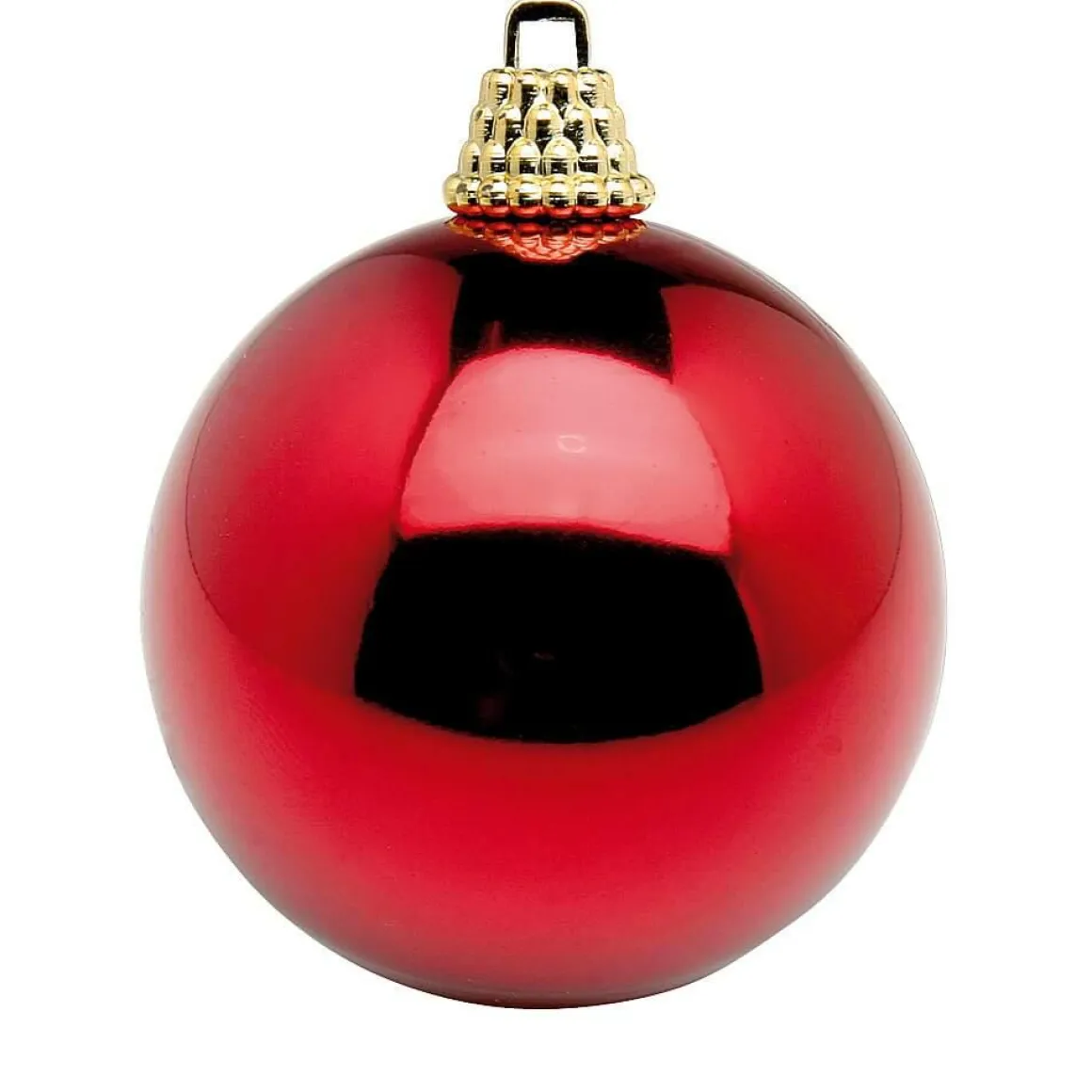 Bolas De Navidad De Plástico Rojo Vino Brillante, 6 Cm Ø - 24 Piezas