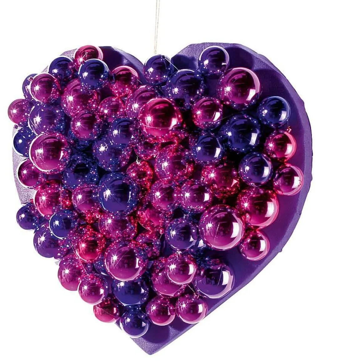 Bolas De Navidad De Plástico Rosa Brillante, 6 Cm Ø - 24 Piezas