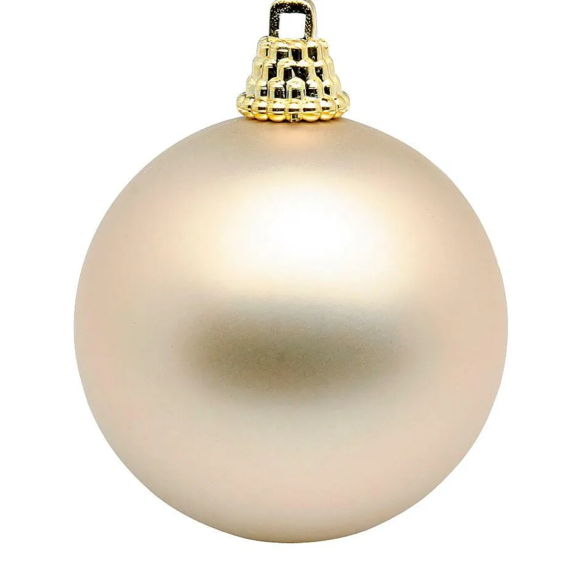 Bolas De Navidad De Plástico, Color Champán, 6 Cm Ø - 24 Piezas