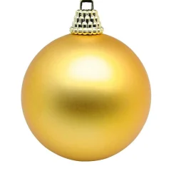 Bolas De Navidad De Plástico Dorado Oscuro, 6 Cm Ø - 24 Piezas