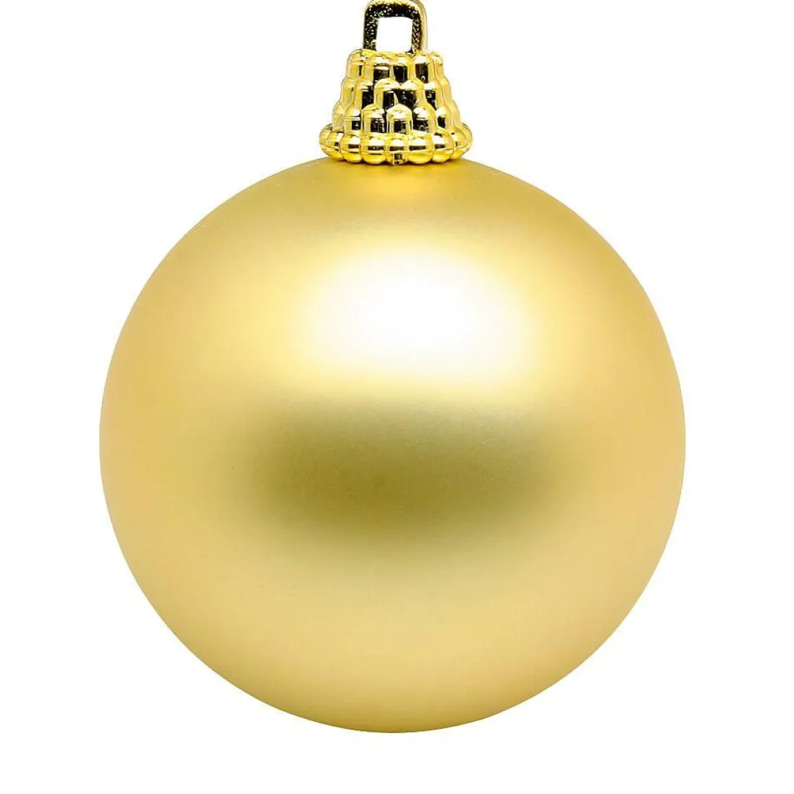 Bolas De Navidad De Plástico Dorado, 10 Cm Ø - 6 Piezas