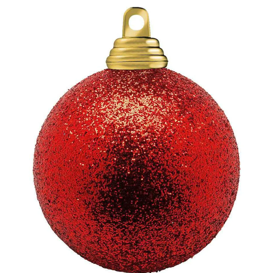 Bolas De Navidad De Plástico Con Purpurina En Rojo, 6 Cm Ø - 6 Piezas
