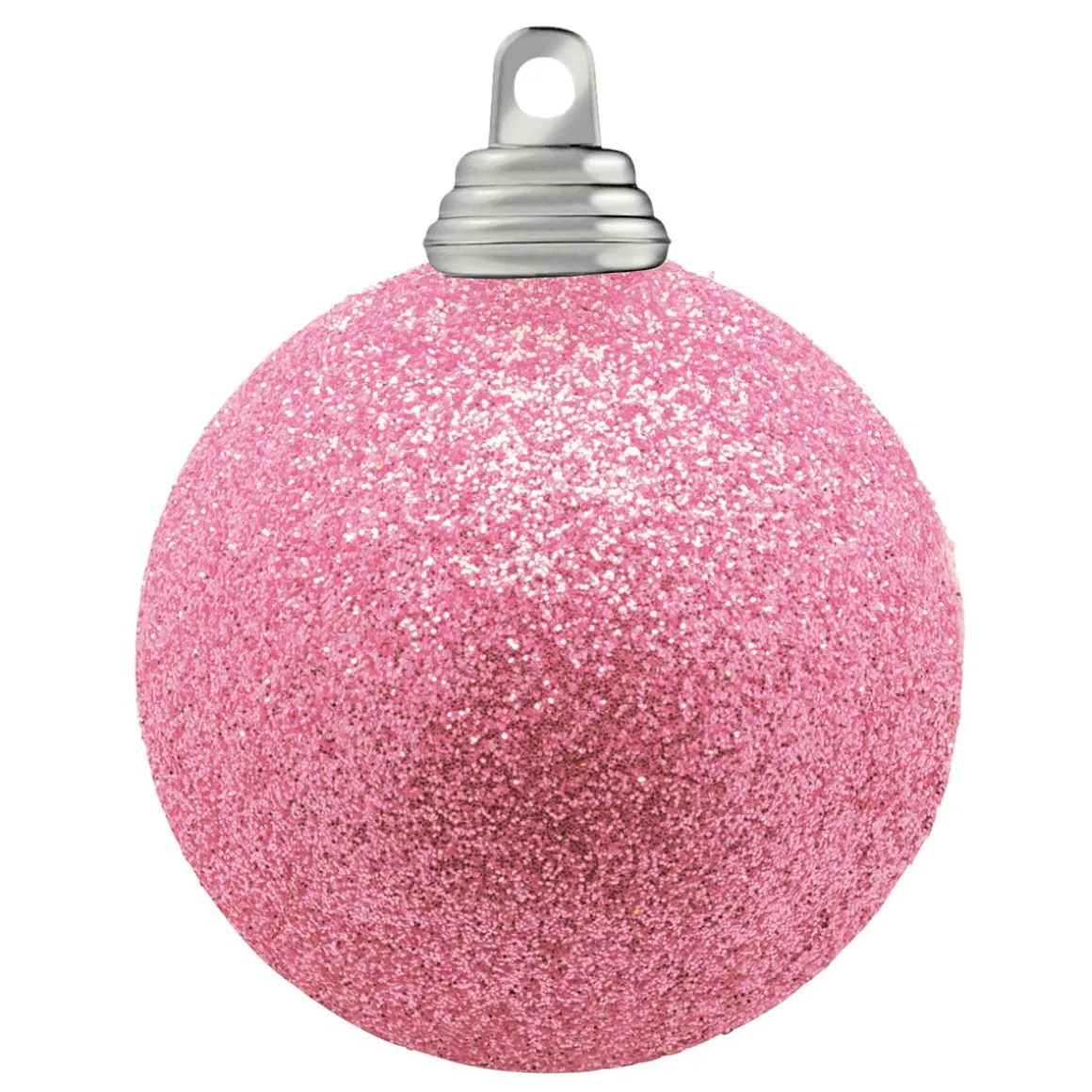 Bolas De Navidad De Plástico Con Purpurina En Rosa