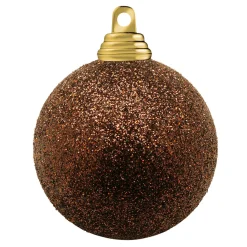 Bolas De Navidad De Plástico Con Purpurina En Color Moca
