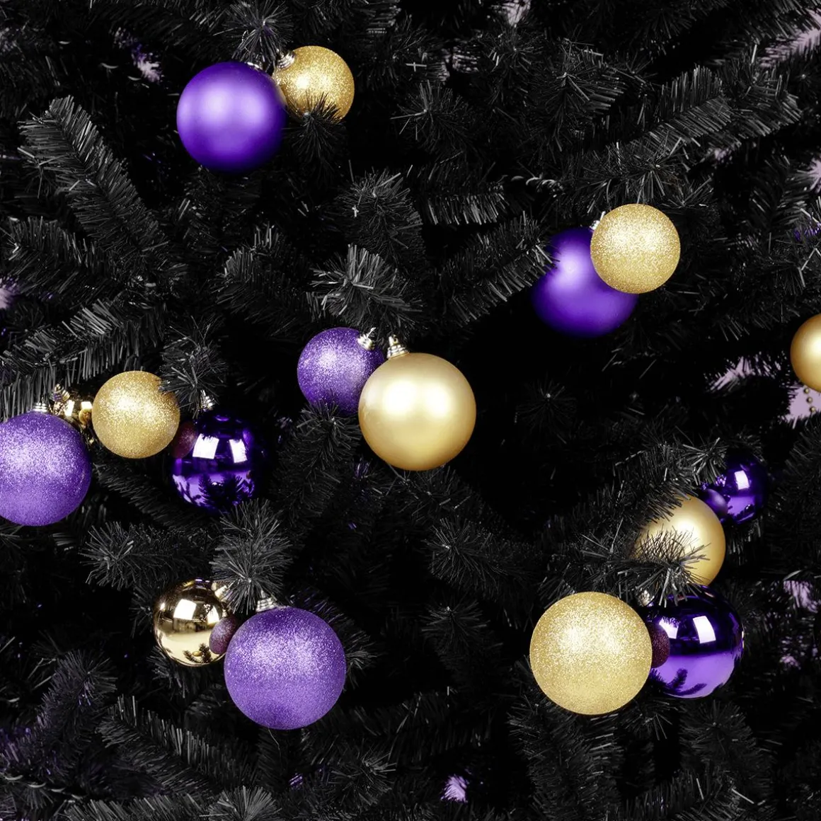 Bolas De Navidad De Plástico Con Purpurina, 6 Cm Ø - 6 Piezas