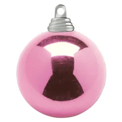 Bolas De Navidad De Plástico Ignífugo Rosa Brillante